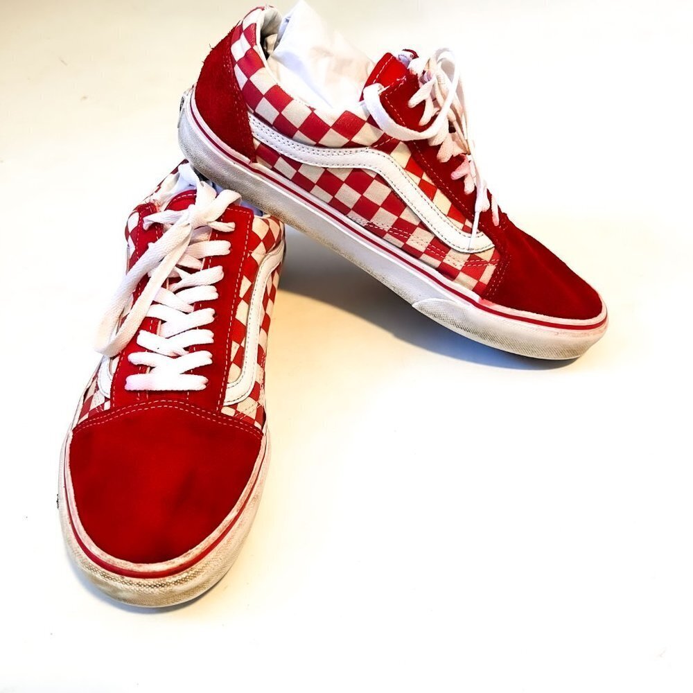 VANS Primary Check Old Skool Shoes Women's 10 Men's 8.5